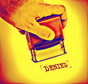 rubber stamp stamping denied