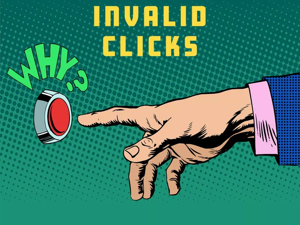 A hand creating an invalid click on a button