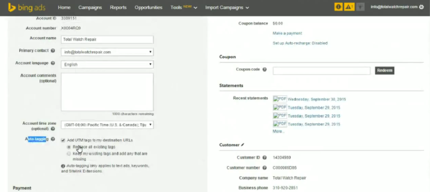 Set up Bing Ads to Google Analytics