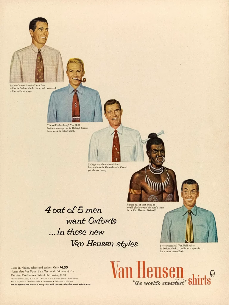 a van heusen ad seen as both controversial and racist