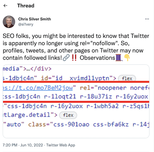 Twitter DoFollow Links - Good News For SEO?