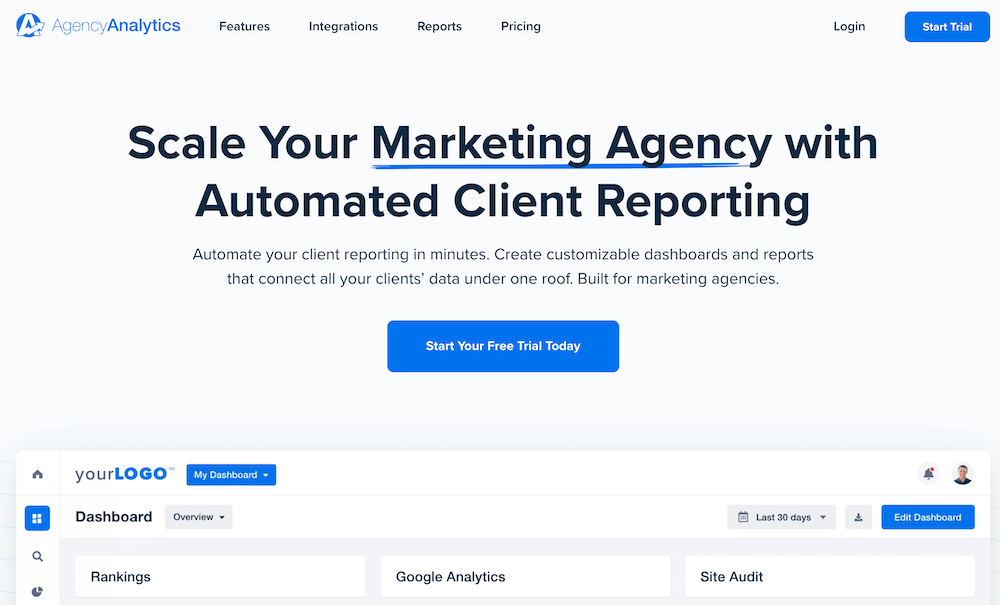 Agency Analytics offers a lot of options for automated client reporting