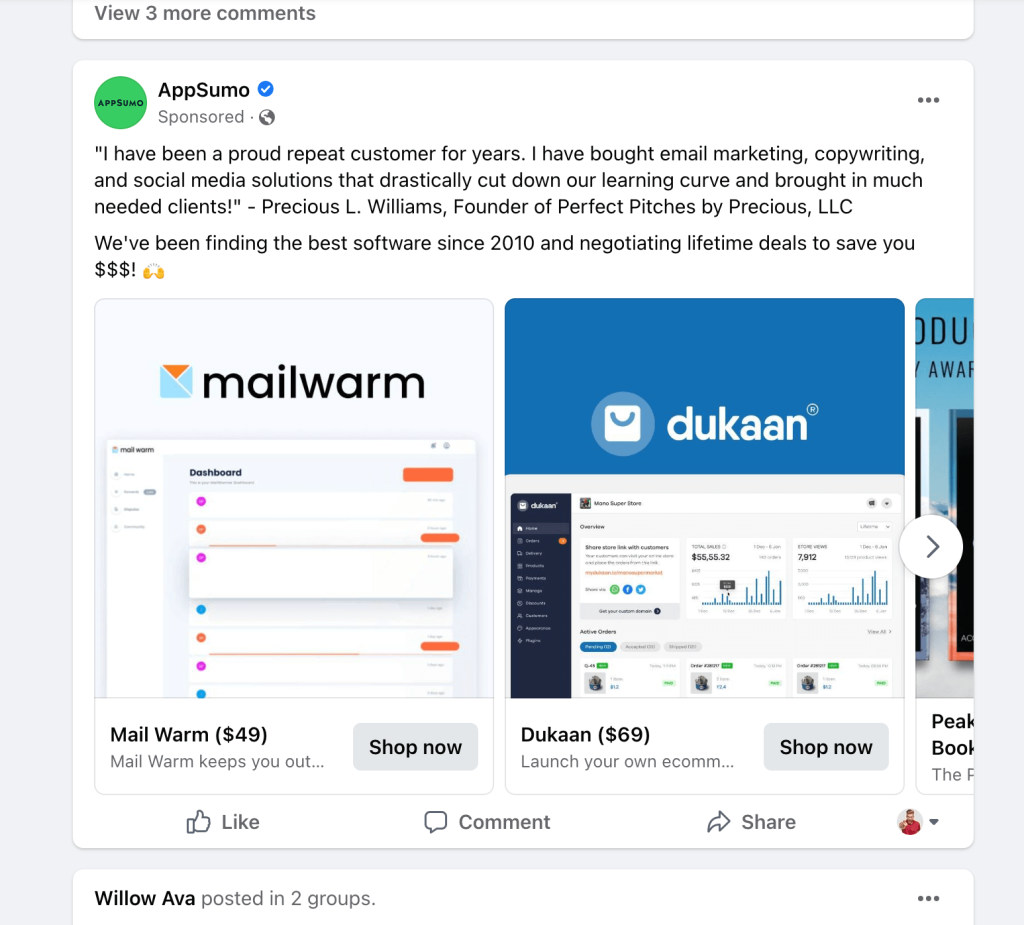 Facebook Ads use native advertising as standard