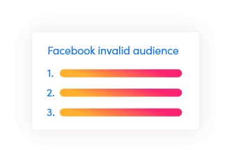Facebook invalid audience